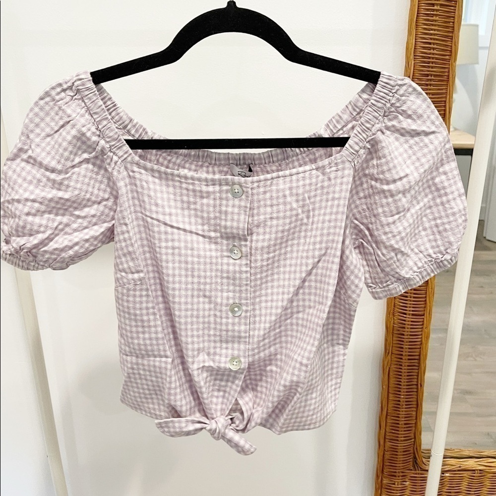 Rails Mallory Tie-front Luxe Linen Top